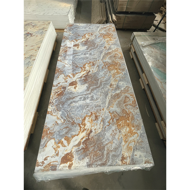 1220*2700*3mm Altın Tasarım UV Mermer Levha